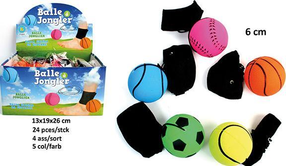 Productafbeelding Magni Bal met touwtje 6cm 4 assorti