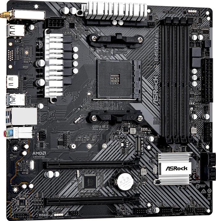 Actual product image AsRock Mainboard B450M/AC R2.0 (AM4, AMD B450, mATX)