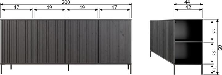Produktbild Woood Gravure (85 x 200 x 44 cm)