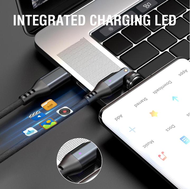 Immagine prodotto 4smarts USB-C 540° Magnetkabel-Set GravityCord (1.80 m, USB 2.0, 240 W)