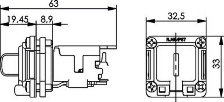 Produktbild Telegärtner RJ45 Steckverbinder STX V6 Flanschset Variante 6
