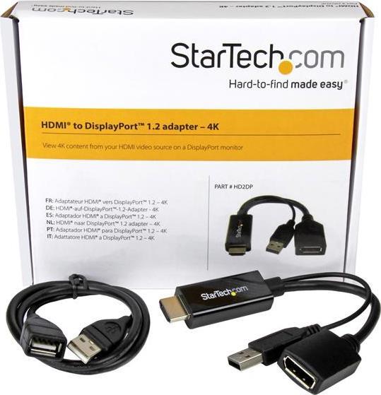 Produktbild StarTech 4K HDMI naar DisplayPort adapter (HDMI, 25.50 cm)