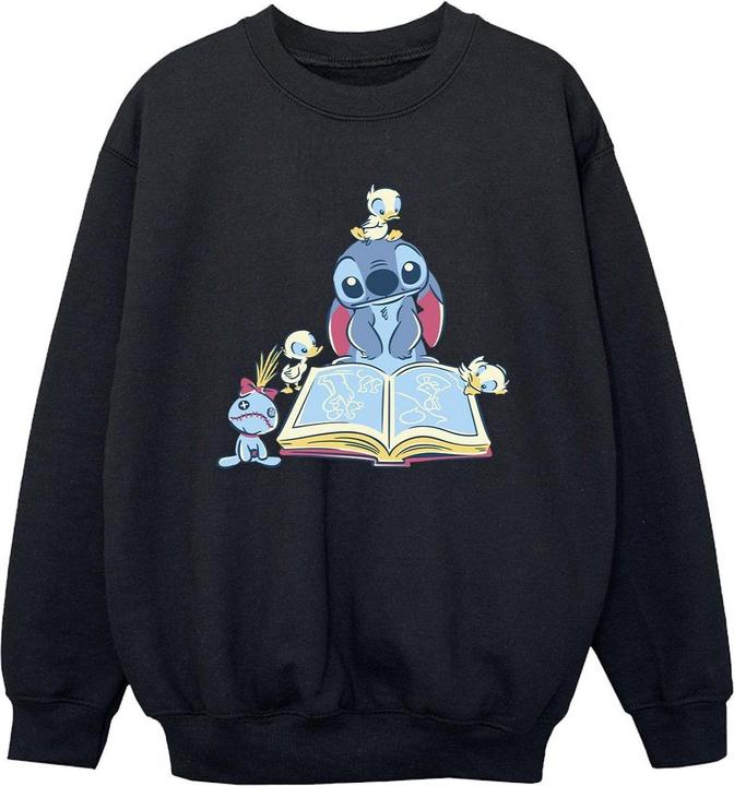Disney Lilo & Stitch Reading A Book Sweatshirt Jungen