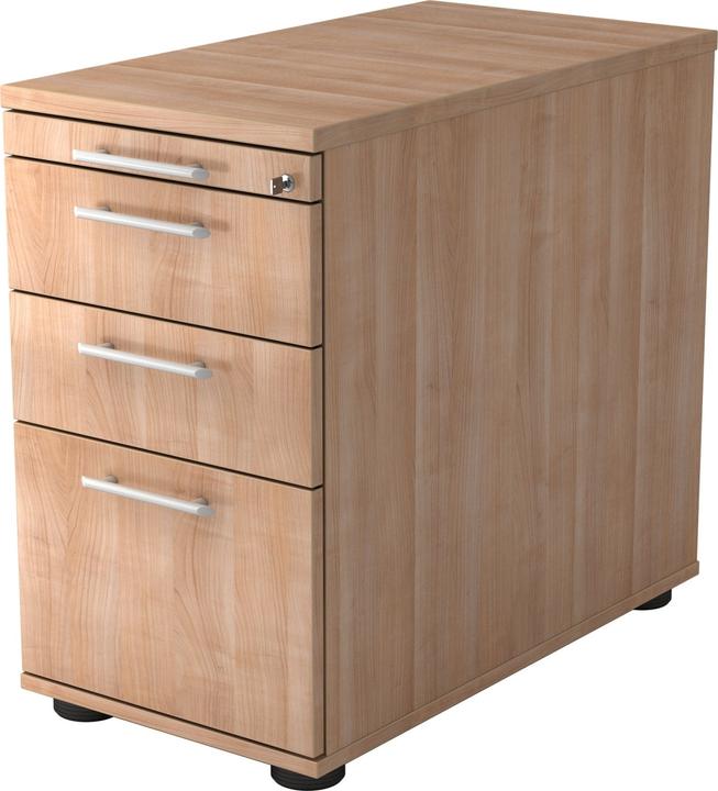 Produktbild Hjh Office Standcontainer 80cm 2 Schub 1 Hängeregistratur Schloss Relinggriff Nussbaum