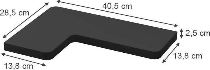 Immagine prodotto Vichy Eckregal Curva, Schwarz, 40.5 x 2.5 cm 3er Set
