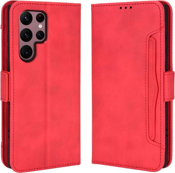 Image du produit Cover-Discount Galaxy S22 Ultra - Étui avec de nombreuses poches pour cartes rouges (Samsung Galaxy S22 Ultra)