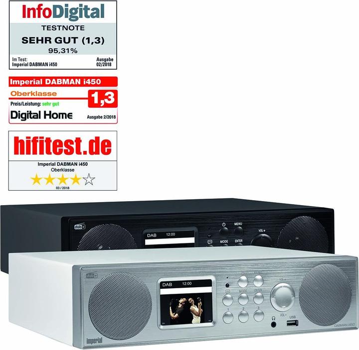 Immagine prodotto Imperial Dabman i450 (Web radio, DAB, FM, VHF, Bluetooth, WiFi)