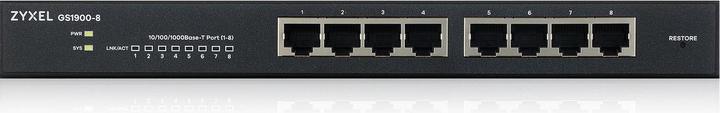 Productafbeelding Zyxel Switch 8x GbE GS1900-8 slimme schakelaar, desktop, ventilatorloos (8 Havens)