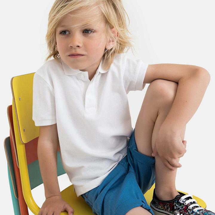 Image du produit La Redoute Collections Polo à manches courtes en piqué de coton bio