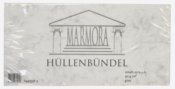 Produktbild Magni ROESSLER PAPIER Briefumschlag DL Marmora 20 Stück, grau