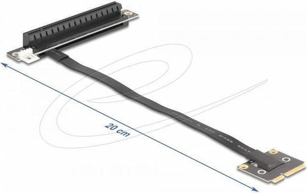Actual product image Delock Adapter Mini PCIe Stecker zu PCIe 3.0 x16 Slot 90° ge
