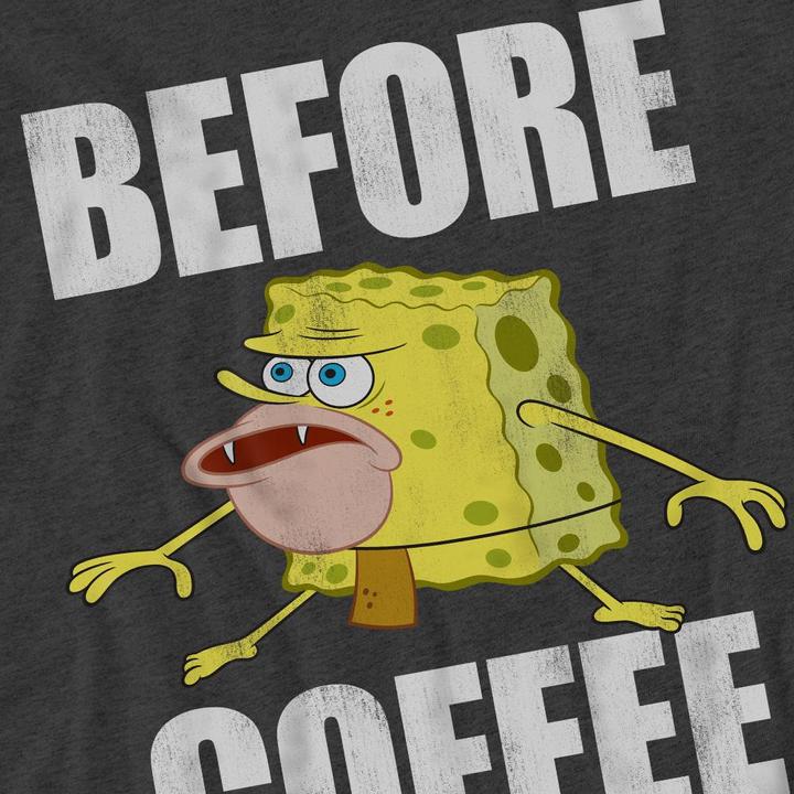 Produktbild Spongebob Squarepants Before Coffee Meme TShirt (L)