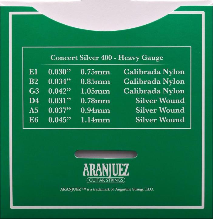 Immagine prodotto Aranjuez Concert Silver 400 (6 x, Chitarra, 0.04")