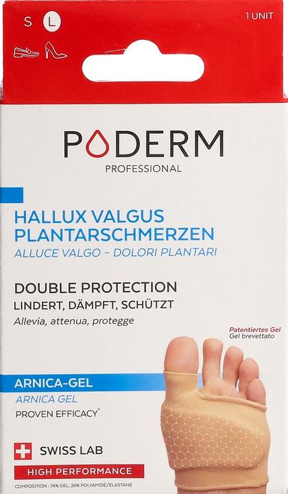Immagine prodotto Poderm Doppia protezione per l'alluce valgo e il dolore plantare del tallone (Decompressione, 202.50 ml)