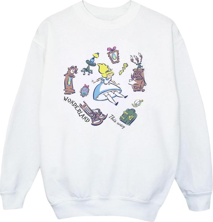 Disney Mädchen Alice im Wunderland Falling Sweatshirt