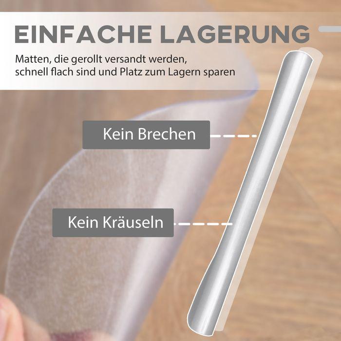 Produktbild Swisshandel24 Bodenschutzmatte, rutschfest, 1,5mm dick, 90x120cm, Transparent (90 x 120 cm)