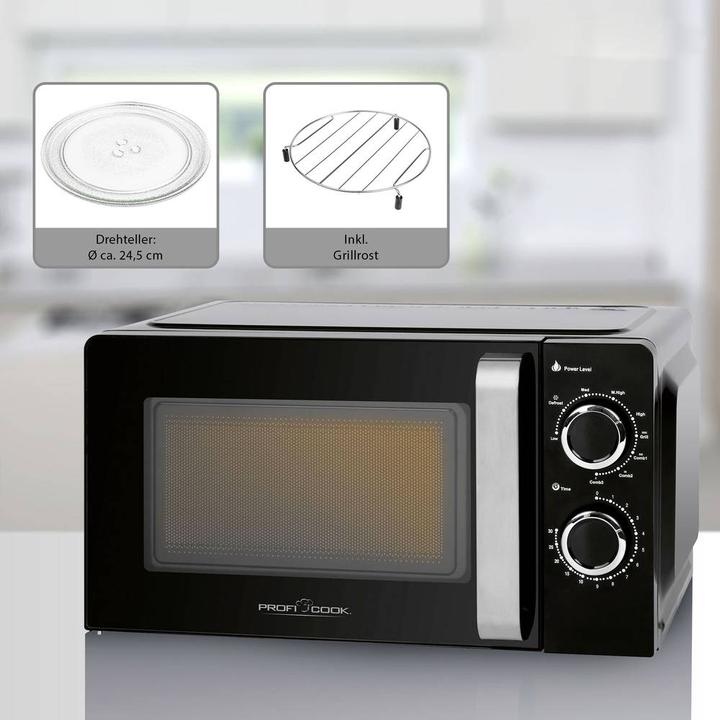 Actual product image Bomann PC-MWG 1208 Arbeitsplatte Grill-Mikrowelle, Edelstahl (17 l)