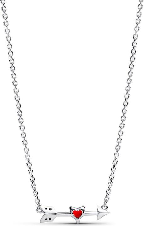 Immagine prodotto Pandora Collana Cuore con ciondolo Freccia e vetro di Murano (Vernice a smalto, Argento 925, 50 cm)