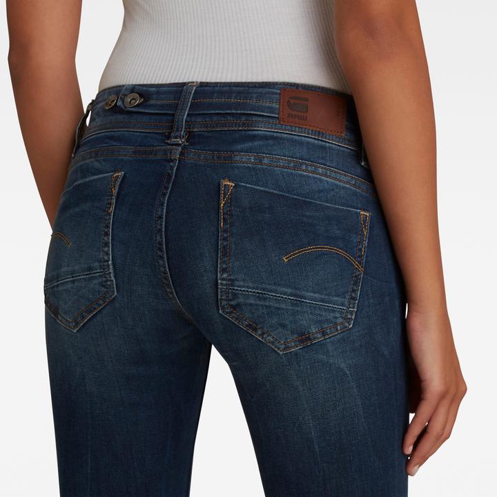 Actual product image G-Star Midge Saddle Mid Straight Jeans Neutro dk aged (W33/L30)