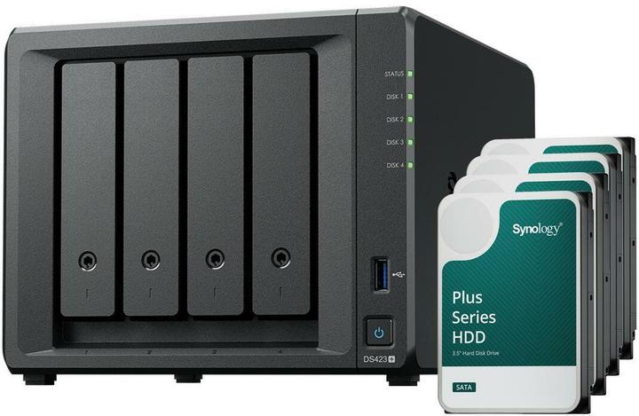 Produktbild Synology DS423+ (4 x 16 TB, Synology HAT 33xx)