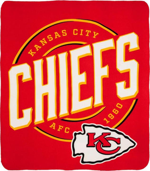 Actual product image Kansas City Chiefs Fleece Crest Throw