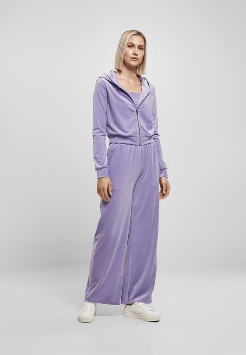 Produktbild Urban Classics Ladies Short Velvet Zip Hoody (XL)