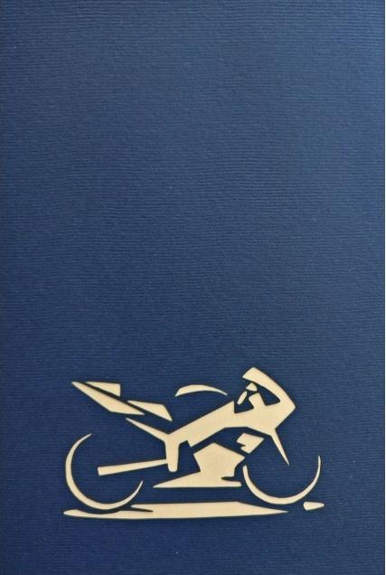 Produktbild Hervorragend 3D Pop-up Karte Motorrad blau (1 Stk.)