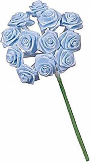 Glorex Dior floret 12 flowers light blue (11 cm)