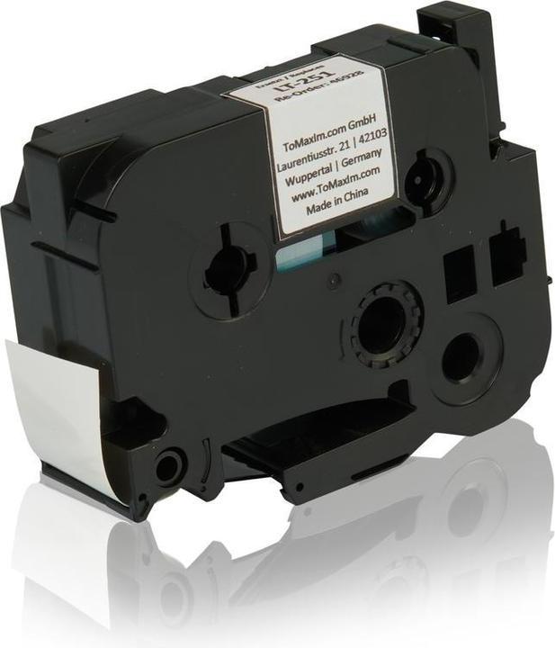 Produktbild Brother Kompatibel Farbband FürBrother TZE251 P-Touch Schwarz auf weiss Laminat 24mm x 8m (2.40 cm, Schwarz, Weiss)
