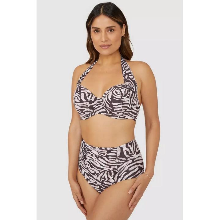 Actual product image Universal Textiles Non-padded bikini top with animal print (70)