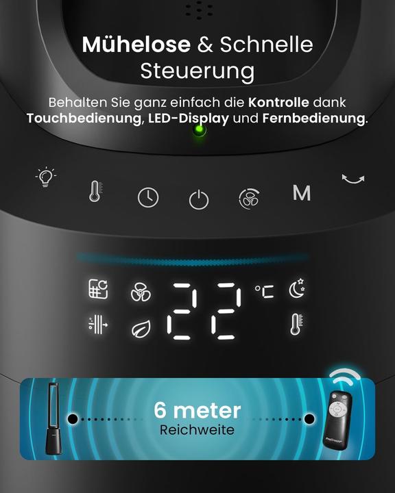 Produktbild Breeze OmniAir Turmventilator mit Luftreiniger & HEPA Filter (62 dB)
