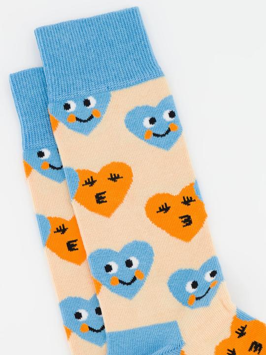 Actual product image DillySocks Smiling Hearts (Single pack, One size)
