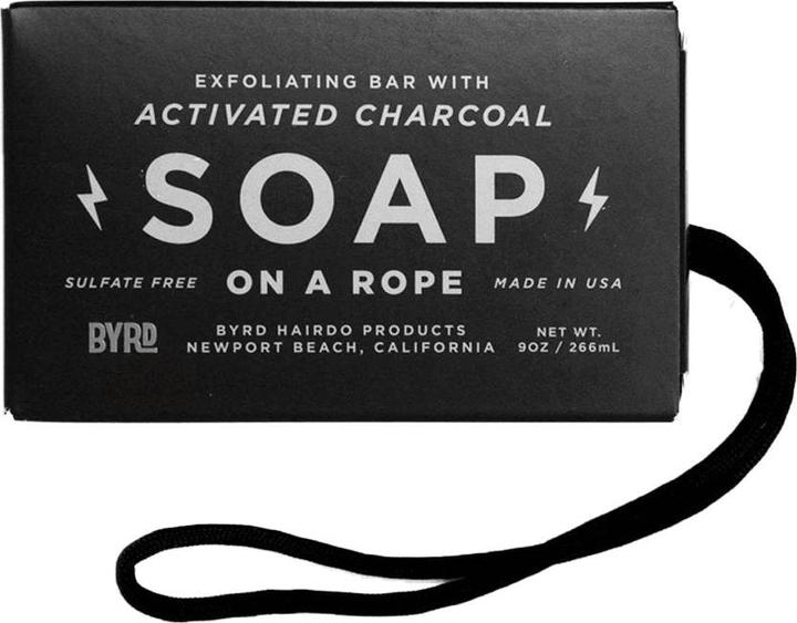 Produktbild Byrd Soap on a Rope Exfoliating Charcoal Körperseife (266 ml)