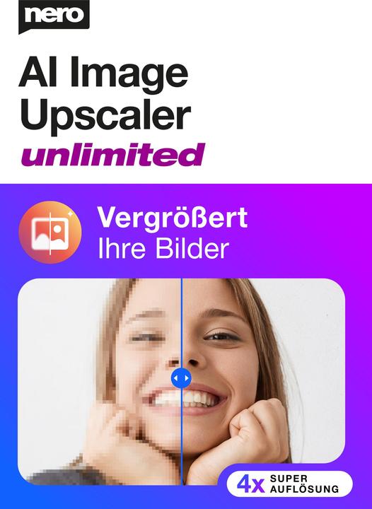 Produktbild Nero AI Image Upscaler Unlimited Download Code (1 User, 1 Geräte/User, unbegrenzt)