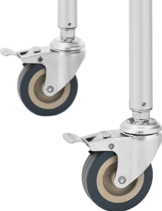 Produktbild Steinberg Laborwagen Edelstahl Aufbewahrungswagen Labor Rollwagen 2 Ablagen 20 kg Bremsen