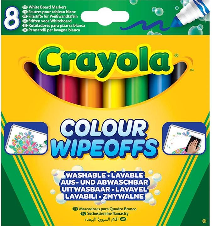 Crayola Color WipeOff Whiteboard Marker (Multi, 8 x)