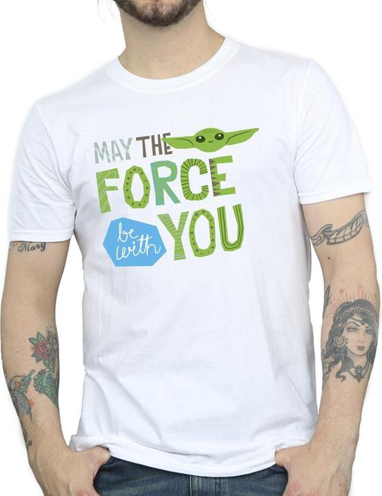 Immagine prodotto Star Wars The Mandalorian May The Force Be With You Maglietta Uomo (4XL)