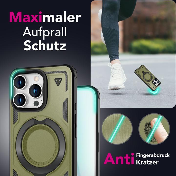 Image du produit Nalia Stormguard - Stossfeste MagSafe Panzer Hülle mit Ring - Military Kickstand Cover (Apple iPhone 16 Pro Max)