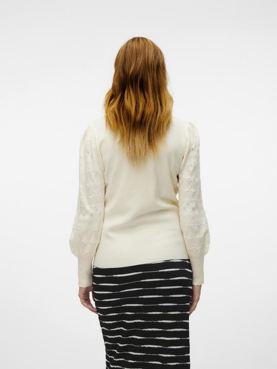 Immagine prodotto Vero Moda Maternity Vestibilità regolare Collo alto Maniche a palloncino Pullover Top in maglia (L)