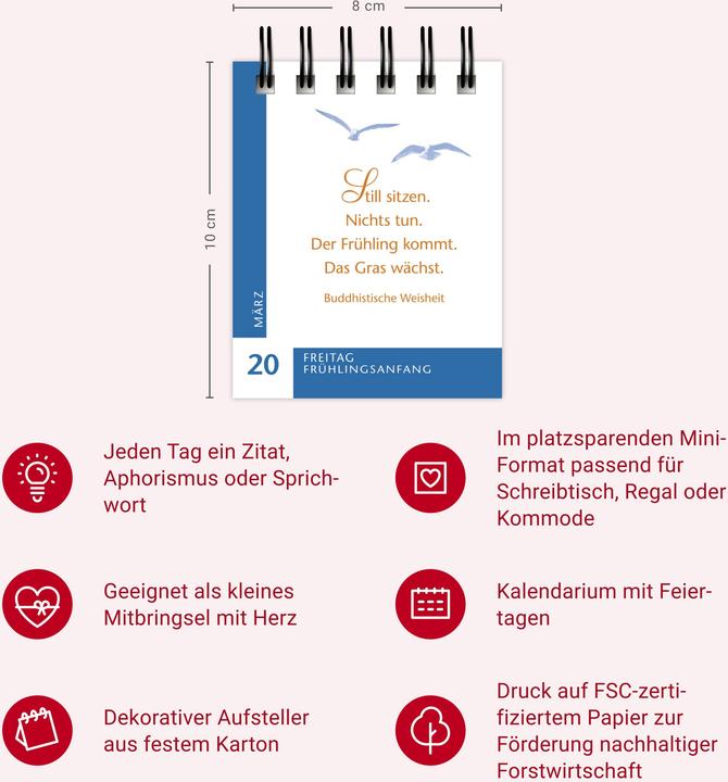 Actual product image Harenberg 365 gute Gedanken Mini-Geschenkkalender 2026 (German)