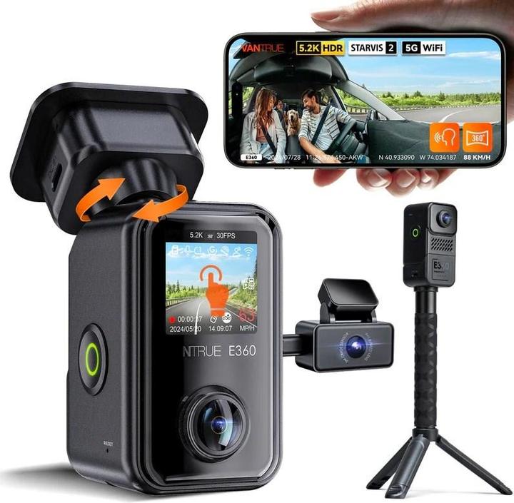 Image du produit Vantrue E360 ACE LTE 3CH (Écran intégré, WiFi, Récepteur GPS, Accéléromètre, Microphone intégré, Full HD)