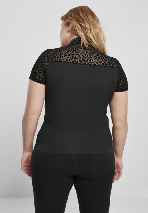 Produktbild Urban Classics Ladies Flock Lace Turtleneck Tee (4XL)