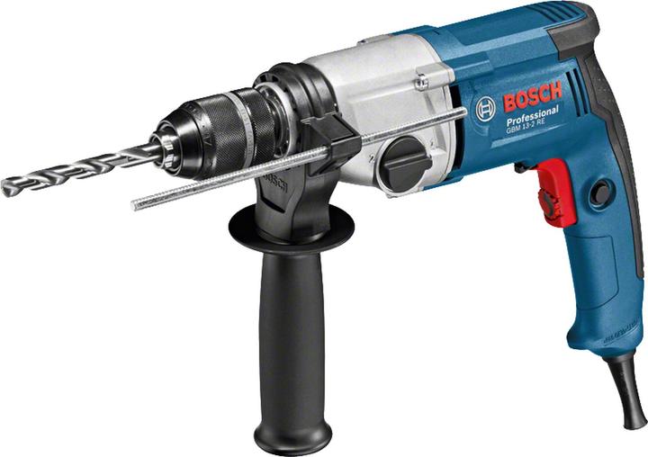 Image du produit Bosch Professional Perceuse GBM 13-2 RE : mandrin à serrage rapide, poignée supplémentaire (Fonctionnement sur secteur)