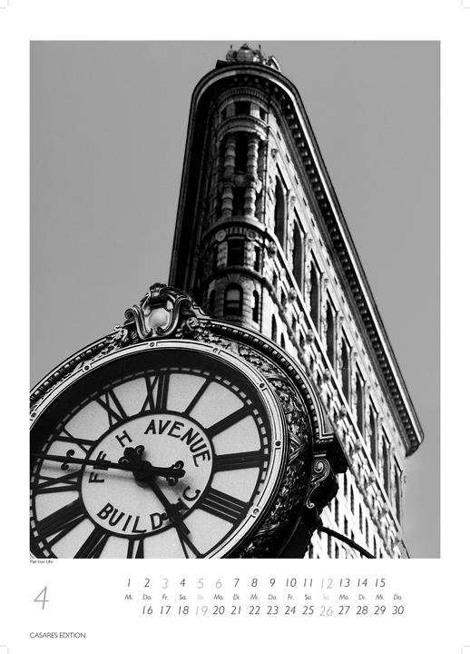 Actual product image New York schwarz-weiss 2026 L 59x42cm (No binding, German)