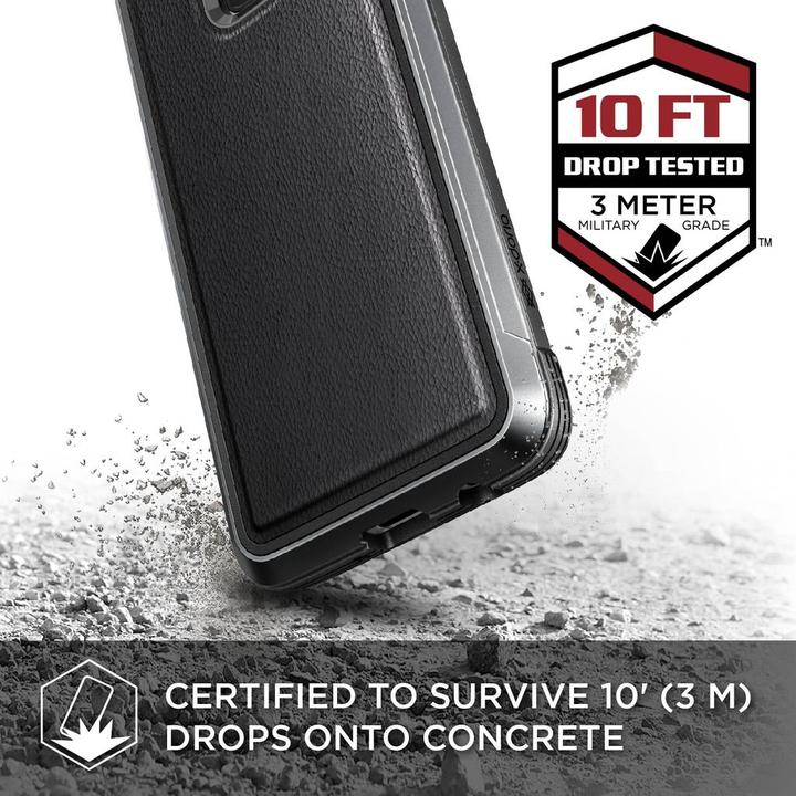 Image du produit Raptic Samsung Galaxy S9, /X-Doria Defense Lux Series, Cuir véritable, Noir (Samsung Galaxy S9)