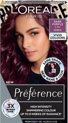 Actual product image L'Oréal Paris L'Oreal Preference Vivids Hair Dye 4.261 Dark Purple (4.261 Dark Purple)