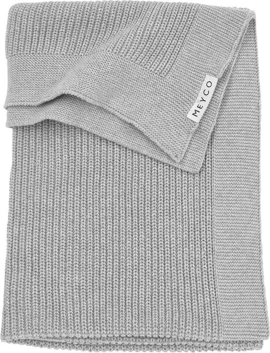 Meyco Baby Rib Crib Dean - graue Melange - 100x150 cm (100 x 150 cm)