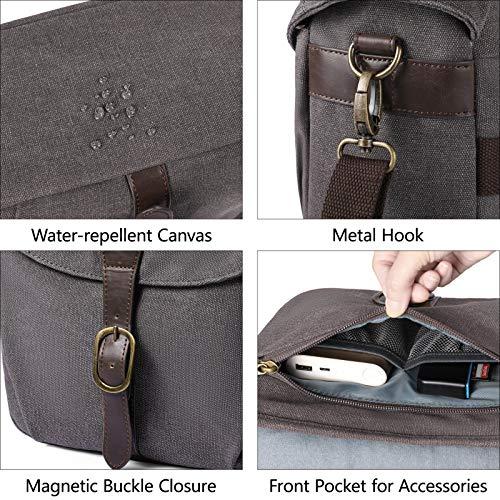 Produktbild Only-Bags.Store Kameratasche SLR, Fototasche Umhängetasche für Spiegelreflexkamera und Zubehör (grau)