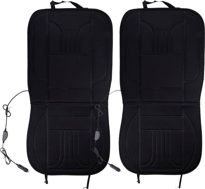 Image du produit Dunlop Coussin chauffant pour siège de voiture à brancher sur l'allume-cigare, lot de 2