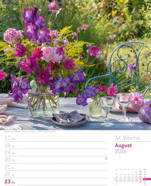 Produktbild Gartenglück - Wochenplaner Kalender 2026 (25 x 33 cm, Harter Einband, Deutsch)